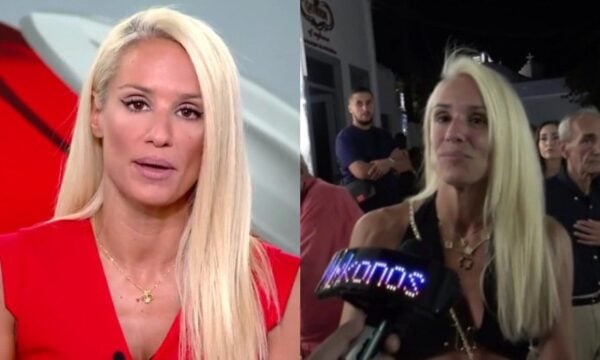 Κατερίνα Παναγοπούλου: Βραδινή εμφάνιση στα σοκάκια της Μυκόνου με έξω την κοιλιά