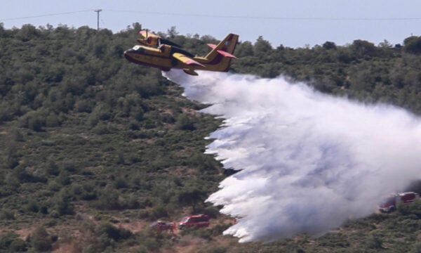 Φωτιά στην Κρεμαστή Λακωνίας – Σηκώθηκαν 3 αεροπλάνα και ένα ελικόπτερο