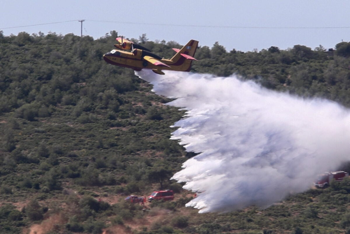 Φωτιά στην Κρεμαστή Λακωνίας – Σηκώθηκαν 3 αεροπλάνα και ένα ελικόπτερο