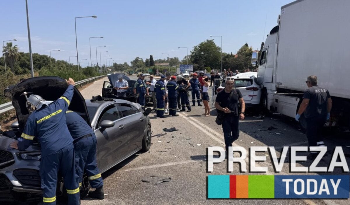 Πρέβεζα: Φορτηγό παρέσυρε 3 αυτοκίνητα στην υποθαλάσσια σήραγγα Ακτίου – 3 τραυματίες και ουρές χιλιομέτρων