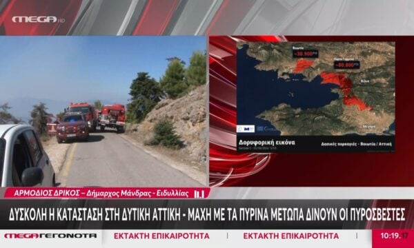 Α. Δρίκος – Δήμαρχος Μάνδρας: «Τεράστια η οικολογική καταστροφή από τη φωτιά»