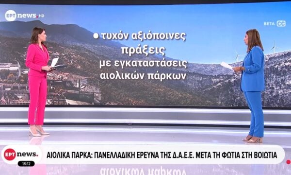 Αιολικά πάρκα: Πανελλαδική έρευνα της της ΔΑΕΕ μετά την φωτιά στην Βοιωτία
