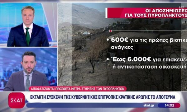 Άμεσες οι αποζημιώσεις για τους πυρόπληκτους διαβεβαίωσε ο Κώστας Κατσαφάδος