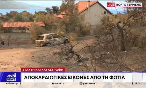 Αποκαρδιωτικές εικόνες από τη φωτιά στο Πόρτο Γερμενό
