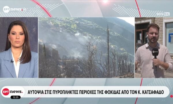 Αυτοψία στις πυρόπληκτες περιοχές της Φωκίδας από τον Κ. Κατσαφάδο
