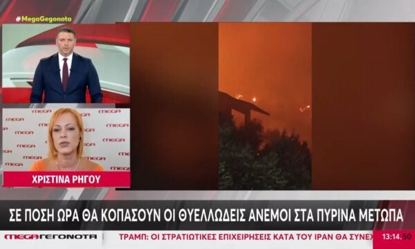 Χ. Ρήγου: «Θα κοπάσουν αύριο και τις επόμενες ημέρες οι άνεμοι»