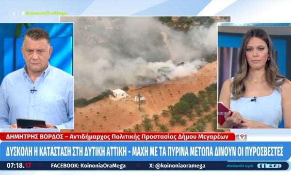 Δ. Βορδός: Μιλάμε για ολική καταστροφή των Μεγάρων