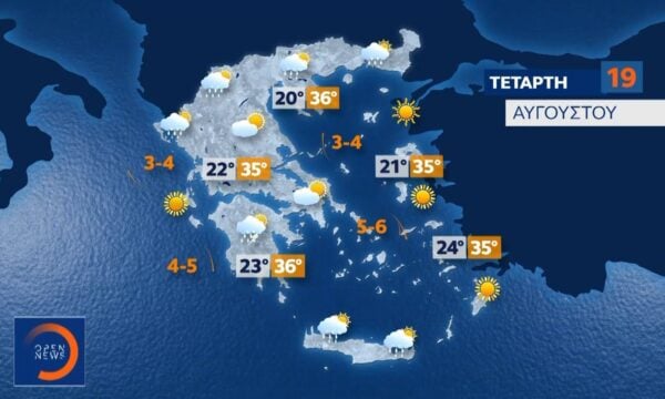 Δελτίο καιρού 18/08/2026