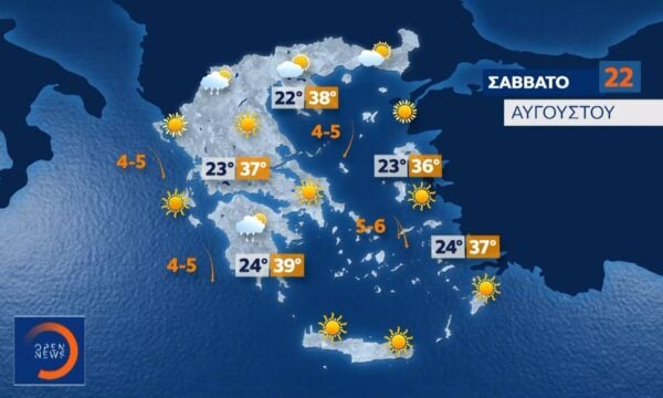 Δελτίο καιρού 21/08/2026