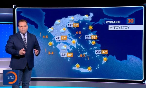 Δελτίο καιρού 29/08/2026