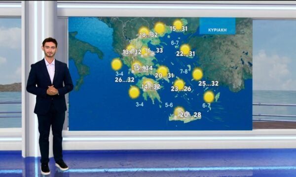 Δελτίο καιρού στις 20:00 – 14-08-2026