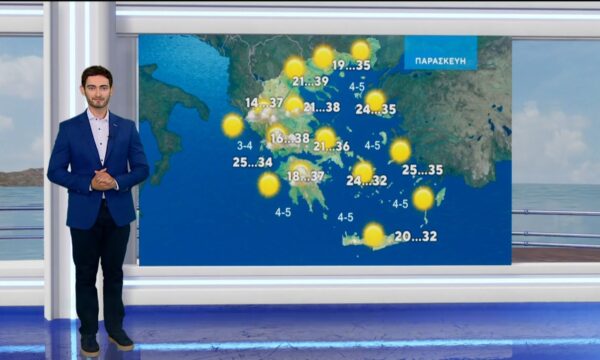 Δελτίο καιρού στις 20:00 – 19-08-2026