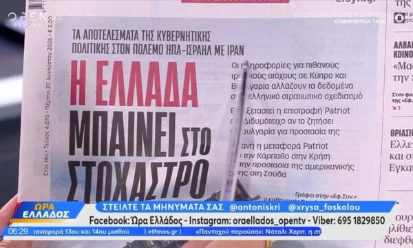 Εφημερίδες 20/08/2026: Τα πρωτοσέλιδα
