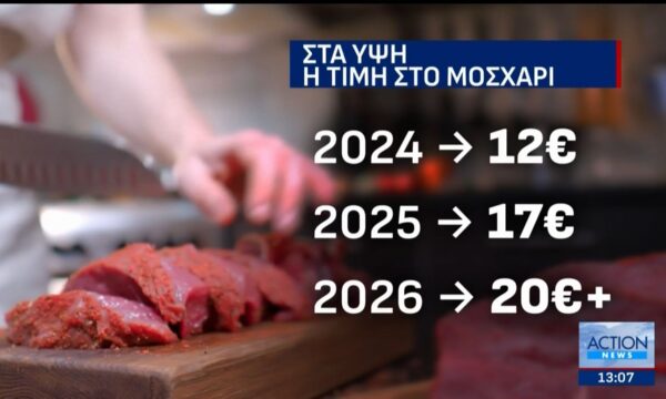 Είδος… πολυτελείας τα κρεατικά: Στα ύψη οι τιμές στο μοσχάρι – Φόβοι για νέο «ράλι» ανατιμήσεων