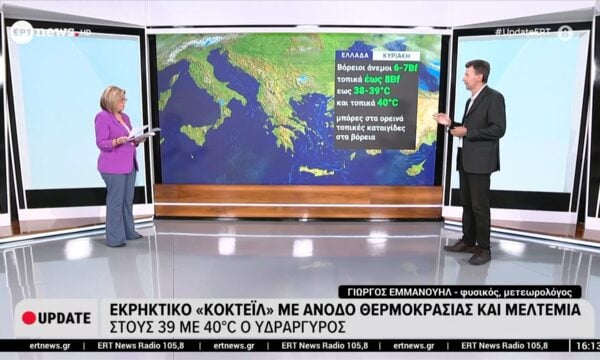 Εκρηκτικό «κοκτέιλ» με άνοδο θερμοκρασίας και μελτέμια στους 39 με 40 βαθμούς ο υδράργυρος