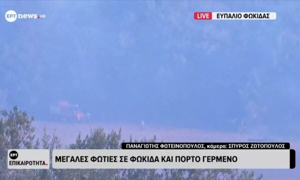 Ευπάλιο Φωκίδας: Σκληρή μάχη με τις φλόγες