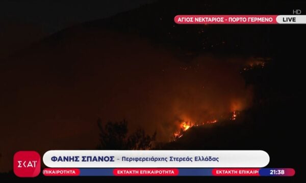 Φάνης Σπανός, Περιφερειάρχης Στερεάς Ελλάδας για την εικόνα στα μέτωπα της φωτιάς