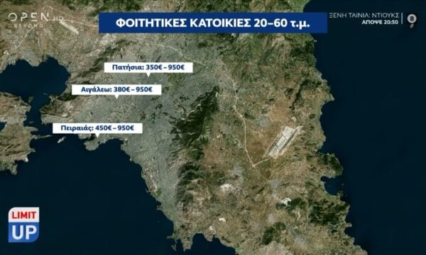 Φωτιά η φοιτητική στέγη – Καίνε οι τιμές σε όλες τις φοιτητικές συνοικίες στην Αθήνα