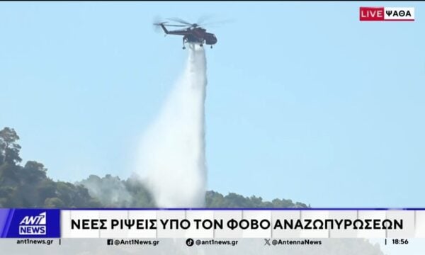 Φωτιά σε Αττική και Βοιωτία: Οι φλόγες έφτασαν μέχρι τις αυλές των σπιτιών