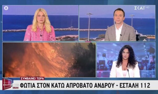 Φωτιά στον Κάτω Απρόβατο Άνδρου