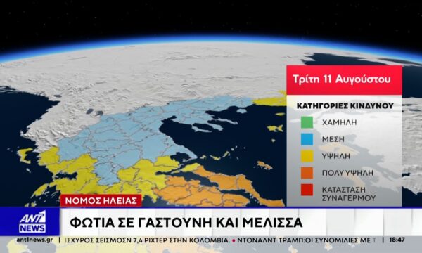 Φωτιά στον Κουβαρά: Βίντεο από τον απεγκλωβισμό ηλικιωμένης από αστυνομικούς – Οι φλόγες έφτασαν στην αυλή της