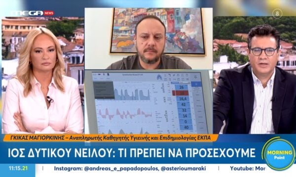 Γκ. Μαγιορκίνης για ιό Δυτικού Νείλου: «Έχουμε να δούμε τέτοια “κυκλοφορία” από το 2028»