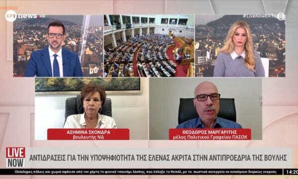 Η Ασημίνα Σκόνδρα και ο Θεόδωρος Μαργαρίτης στο «Live Now»