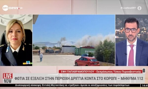 Η εκπρόσωπος Τύπου ΠΣ Έφη Παπαβρομοπούλου στο ΕΡΤnews για την πυρκαγιά στο Κορωπί