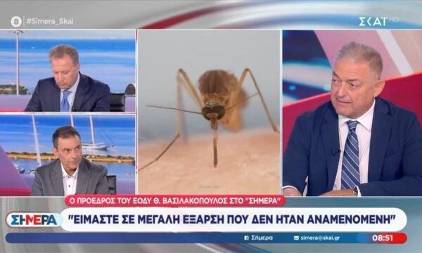 Ιός Δυτικού Νείλου: Ο Προέδρος του ΕΟΔΥ Θ. Βασιλακόπουλος στο “Σήμερα”
