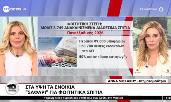 «Καίνε» τα ενοίκια στις φοιτητουπόλεις