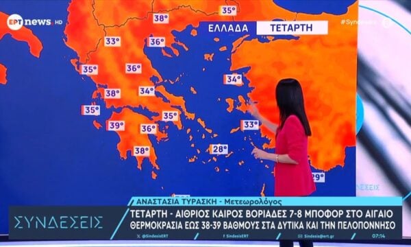 Καιρός: Δεκαπενταύγουστος με ισχυρούς βοριάδες και αισθητή δροσιά – Πρόγνωση από την Αν. Τυράσκη
