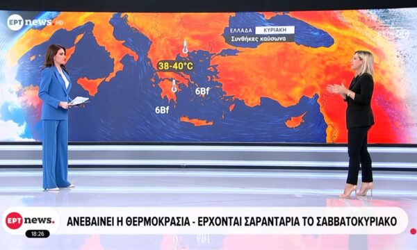 Καιρός: Έρχονται 40άρια το Σαββατοκύριακο – Ενισχύονται τα μελτέμια στο Αιγαίο από Δευτέρα