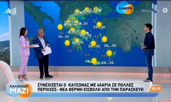 Καιρός – Καλοκαίρι Μαζί – 24/08/2026