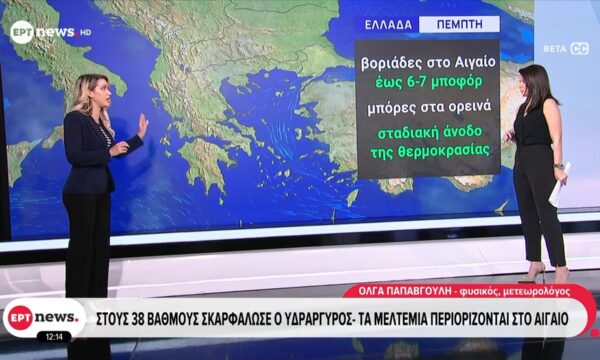 Καιρός: Στους 38 βαθμούς σκαρφάλωσε ο υδράργυρος – Η πρόγνωση από την Όλγα Παπαβγούλη