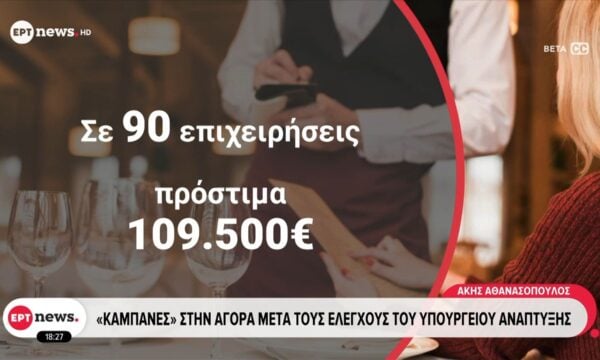 “Καμπάνες” στην αγορά μετά τους ελέγχους του Υπουργείου Ανάπτυξης