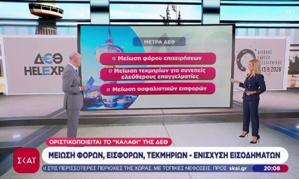 «Κλείδωσαν» τα μέτρα της ΔΕΘ: Μείωση φόρων, εισφορών, τεκμηρίων, τιμής ρεύματος, ενίσχυση εισοδημάτων