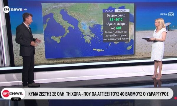 Κύμα ζέστης όλη τη χώρα – Πού θα αγγίξει τους 40 βαθμούς ο υδράργυρος