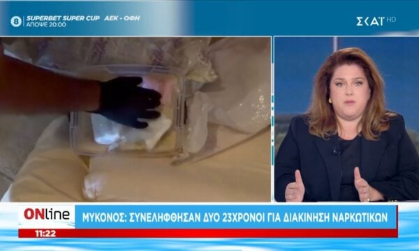 Λ. Ραγκούση για Μύκονο: «Η διακίνηση ναρκωτικών είναι κακουργηματική πρλάξει και είναι ανάλογη της ποσότητας και άλλων παραγόντων»