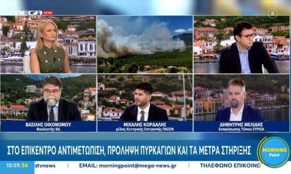 Μ. Κορδαλής: «Όσον αφορά τις πυρκαγιές η ταχύτητα πρέπει να είναι προτεραιότητα»