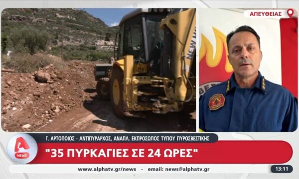 Μάχη με τις φλόγες στη Σκύρο – 35 πυρκαγιές σε 24 ώρες