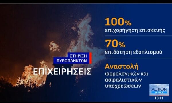 Μέτρα στήριξης για πυρόπληκτους: Αποζημιώσεις, επιδότηση ενοικίου και κάλυψη έως 100% για κατοικίες