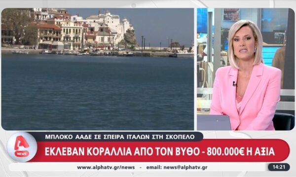 Μπλόκο της ΑΑΔΕ σε σπείρα Ιταλών στην Σκόπελο – Έκλεβαν κοράλια από το βυθό
