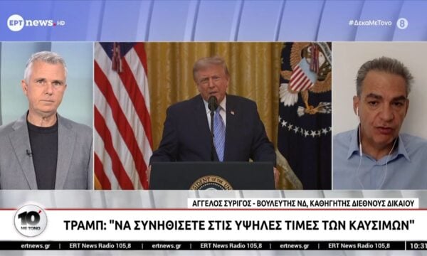 Ο Άγγελος Συρίγος (Βουλευτής ΝΔ, Καθηγητής Διεθνούς Δικαίου) στο ΕΡΤnews