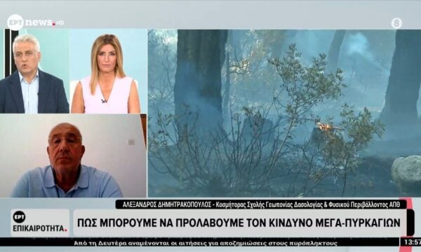 Ο Αλέξανδρος Δημητρακόπουλος στο ΕΡΤnews για την κλιματικη αλλαγή και τις πυρκαγιές