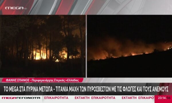 Ο Φάνης Σπανός, Περιφερειάρχης Στερεάς Ελλάδας, για τα ενεργά μέτωπα