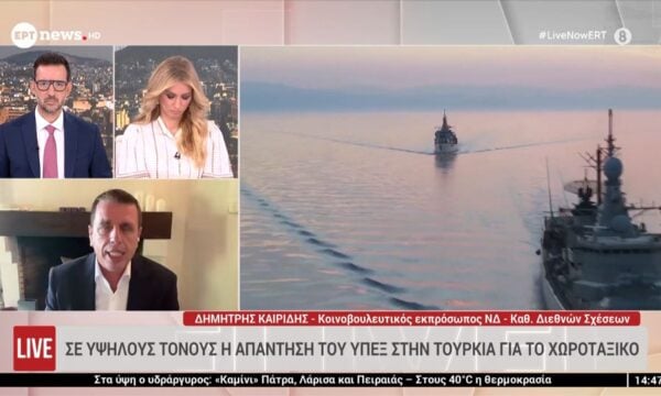 Ο Κοινοβουλευτικός εκπρόσωπος ΝΔ και καθηγητής Διεθνών Σχέσεων, Δημήτρης Καιρίδης, στο ΕΡΤnews
