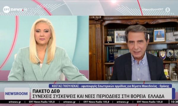 Ο Κώστας Γκιουλέκας (Υφυπουργός Εσωτερικών αρμόδιος για θέματα Μακεδονίας-Θράκης) στο ΕΡΤnews