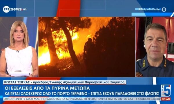 Ο Κώστας Τσίγκας, πρ. Ένωσης Αξιωματικών Π.Σ. στο ΕΡΤNews