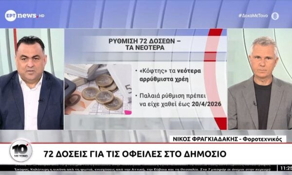 Ο Νίκος Φραγκιαδάκης (Φοροτεχνικός) στο ΕΡΤnews