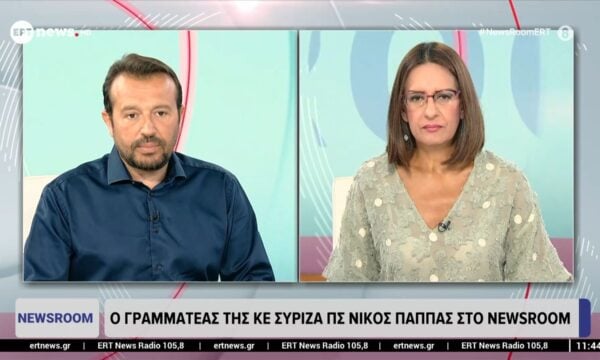 Ο Νίκος Παππάς Γραμματέας της ΚΕ ΣΥΡΙΖΑ στο «Newsroom»